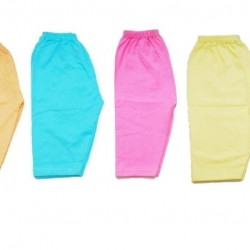 Pack Of 4, Multicolor (9-12 Months) Mamas Baby New Just Born Multi Plain Full Long Length Pant/Leggings/ Track/Pyjama, Hosiery Cotton