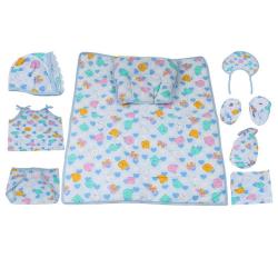 Ala Mode Creation 9 Pcs New Born Baby Set Blue