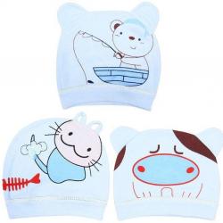 Ole Baby Cool Funky Stylish Adorable Cotton Baby Adjustable Cap, 3-12 Months, Pack Of 3