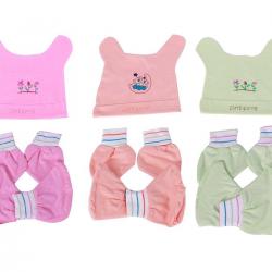 Jo Kids Wear Cap Booties And Mittens Set, 3 -12 Months