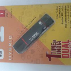 IBall Hybrid Dual 16GB Pendrive Wth Micro-B & Standard USB Interface