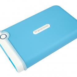 Transcend StoreJet 2.5 Inch 1 TB Auto-Backup Drive, Light Blue