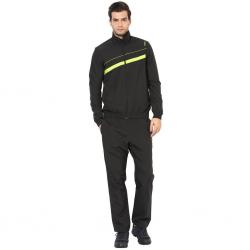 Aurro Sports Black TS Basic Warm Up Trak Suit