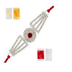 Bharatcraft Floral Design Bracelet Rakhi