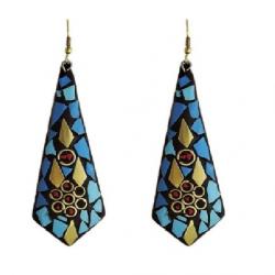 Yogada Antique Indian Handmade01 Brass Dangle Earring