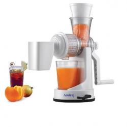 Amiraj Fruit & Vegetable Juicer, White & Transparent