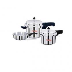 SuryaAccent Super Saver Combo Pack 5 L, 3 L, 2 L Pressure Cooker