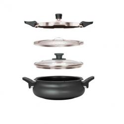 Pigeon All In One Super Cooker Outer Lid - Black 3 L Pressure Cooker