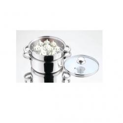 KITCHEN ESSENTIALS INDUCTION BOTTOM 2 TIER MODAK & MOMO MAKER-18 CM Steel Steamer