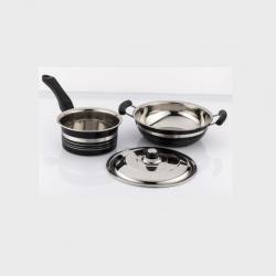 Mahavir Metallic Induction & Lpg Compatible Cookware Set