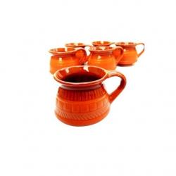 Wood & Kemp Smart Dinning CDI Brown Matki-Kullad Cups - Set Of 6 SD110051