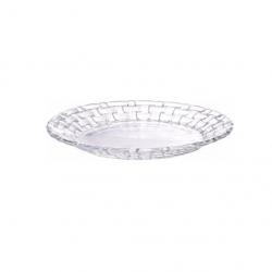 PRAX Classic Design Dessert Debossed Glass Plate Set