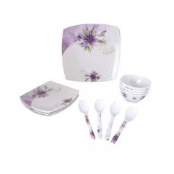 Sharewell Pure Purple Pack Of 16 Dinner Set