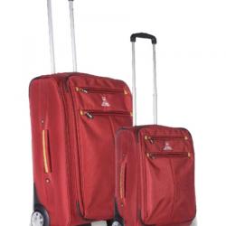 Swiss Military Red Set Of 2 Medium & Small Check-in Soft Luggage