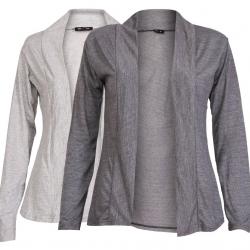 Ten on Ten Womens Pair of Grey/ Carbon Grey Long Shrug