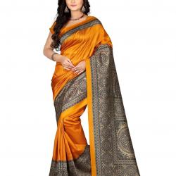 e-VASTRAM Womens Art Mysore Printed SilkNS5A_yellow