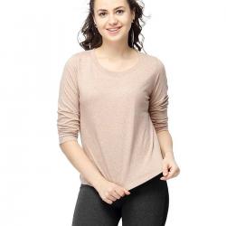 Campus Sutra Women Round Neck Quarter Sleeve T-Shirts