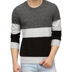 Campus Sutra Men Tri Colour Full Sleeve T-Shirt