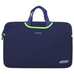 AirCase 13/14" inch Designer Neoprene Protective Handle Sleeve for Laptops, Navy Blue