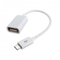 ApeCases Micro USB OTG Cable for Tablets and Mobiles, WHITE