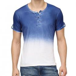 Campus Sutra Men Spray Print Henley