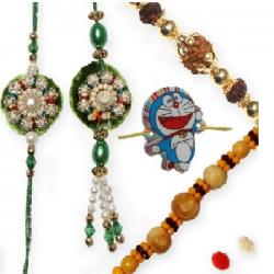 Send Rakhis to India Design Bhaiya Bhabhi Rakhi