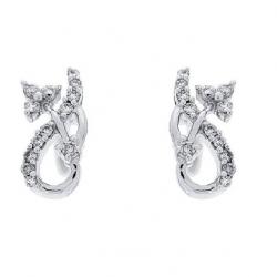 Kalyan Jewellers Fancy Yellow Gold 18kt Diamond Stud Earring