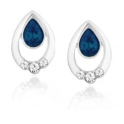 Mahi Pretty Drop Swarovski Crystal Brass, Alloy Stud Earring