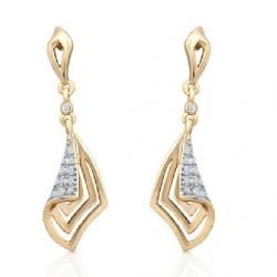 Oviya Crystal Alloy, Brass Drop Earring