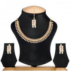 La Amber Alloy Jewel Set White