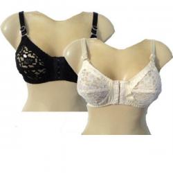 Goldline Intimate Womens Full Coverage Black, Beige Bra