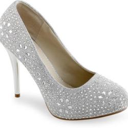 Shuz Touch Women Silver Heels, Silver