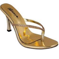 Bellafoz Women Gold Heels, Gold