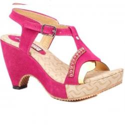 Dolphin Miles Designer High Women Pink Heels, Pink