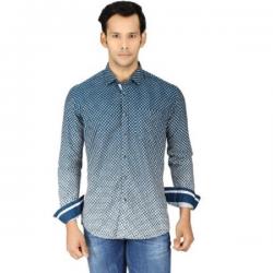 Killer Mens Geometric Print Casual Green Shirt