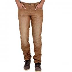 Indigen Slim Fit Mens Brown Jeans