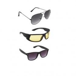 IRAYZ Aviator,Wrap-around,Wayfarer Sunglasses
