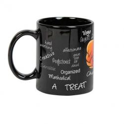 Prithish Virgo Black Ceramic Mug