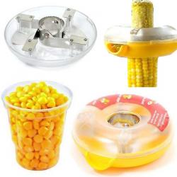 Shivanka Yellow Corn Cutter Stainless Blades Kitchen Tool Set