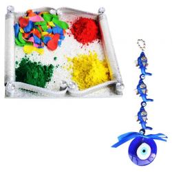 Anjalika Multicolor Holi Kit with Ganesh Evil Eye