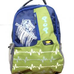 Sami Green Polyester Car Theme Kids School Bag