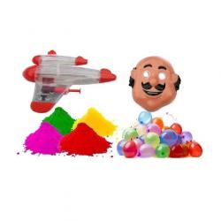 Angels Creation Pichkari, Color, Balloon Holi Combo