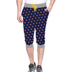 Jaxx Blue Cotton Printed Capri